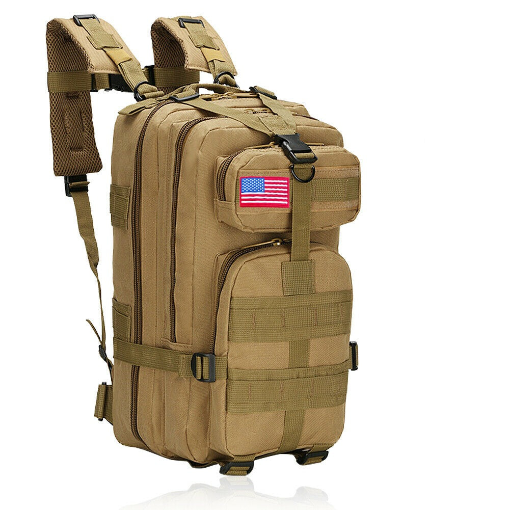 30L Backpack Military Style Outdoor Rucksack Waterproof Bag